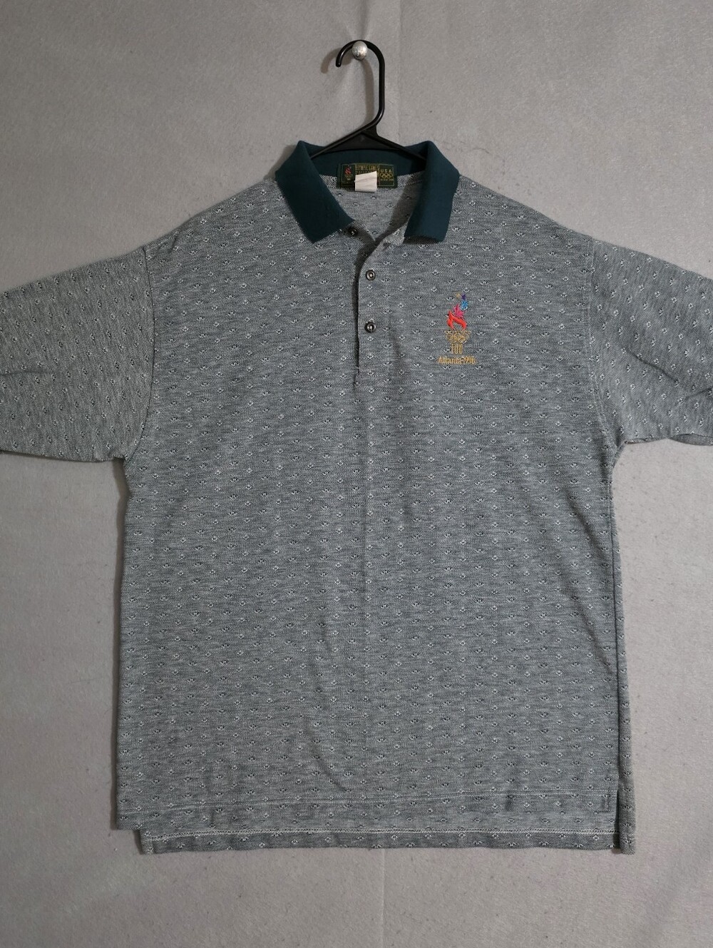 Vtg Hanes 1996 Olympic Games Collection Embroidered Polo USA Size XL
